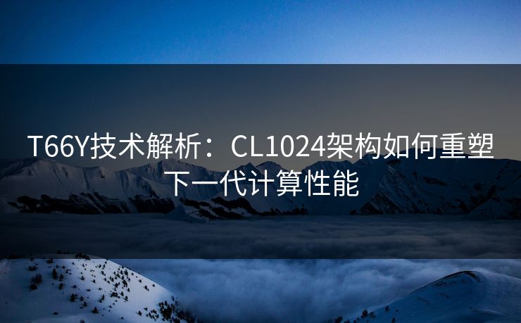 T66Y技术解析：CL1024架构如何重塑下一代计算性能